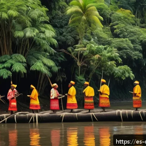 Home 30 콩고 공화국의 전통 종교 의식 - A vibrant traditional initiation ceremony in Bas-Congo, featuring a group of young people dressed in...