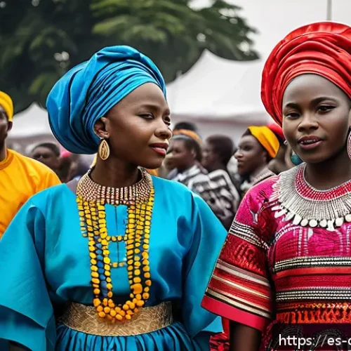 Home 17 콩고 공화국과 벨기에 식민 역사 - A vibrant contemporary Congolese cultural festival scene in Kinshasa, showcasing traditional dances ...